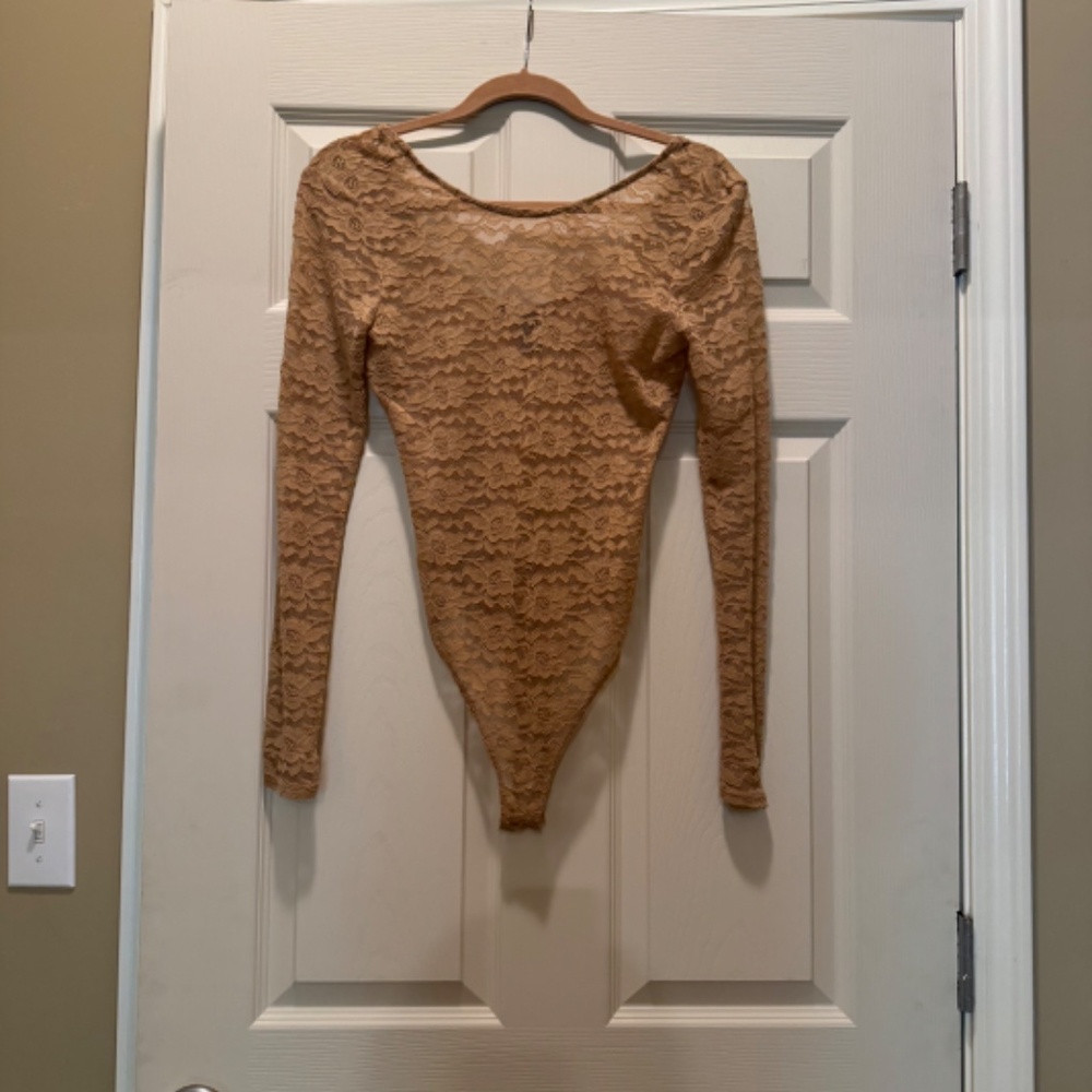 Cream Floral Lace Bodysuit